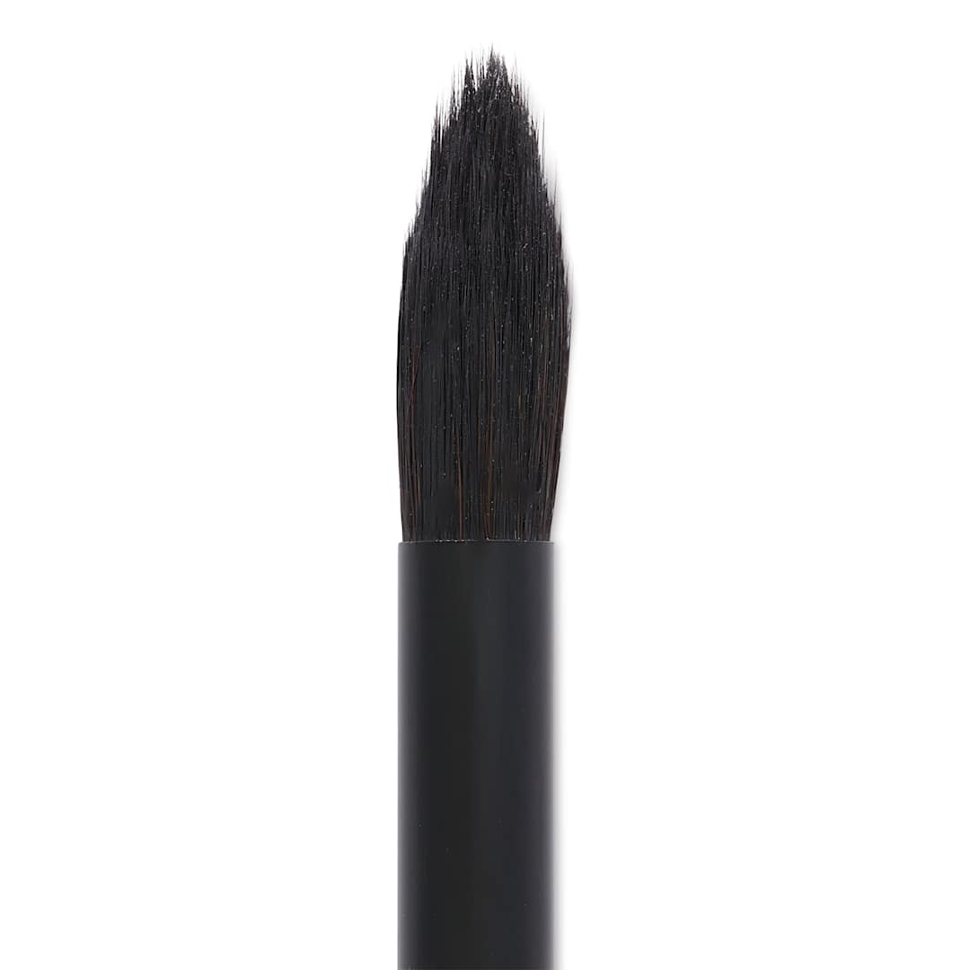 Open in modal - Silver Brush Black Velvet Voyage Brush - Travel Round, Size 12, close-up