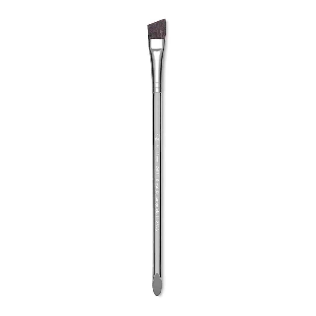 Open in modal - Royal & Langnickel Zen Synthetic Watercolor Brush - Angular, Size 1/2''