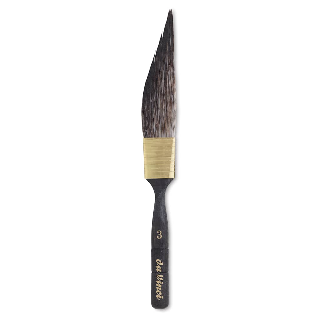 Open in modal - Da Vinci Casaneo Synthetic Squirrel Watercolor Brush - Dagger Striper, Size 3, Short Handle, Synthetic