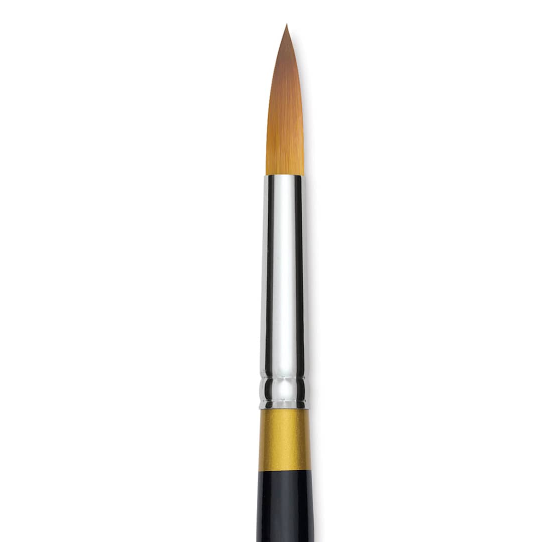 Open in modal - Kingart Original Gold Brush - Round, Size 12, Short Handle (close-up)