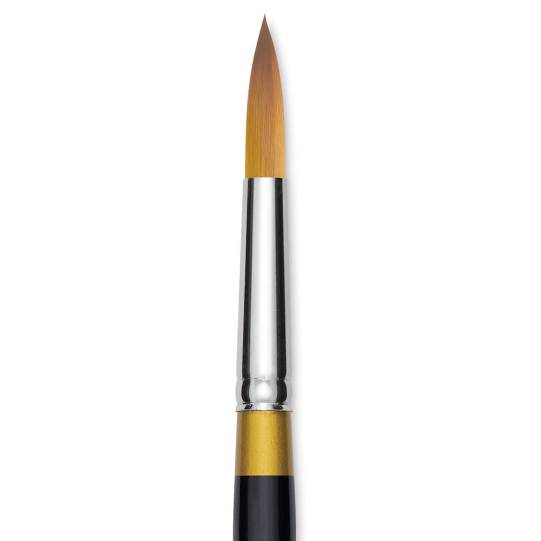 Open in modal - Kingart Original Gold Brush - Round, Size 14, Short Handle (close-up)