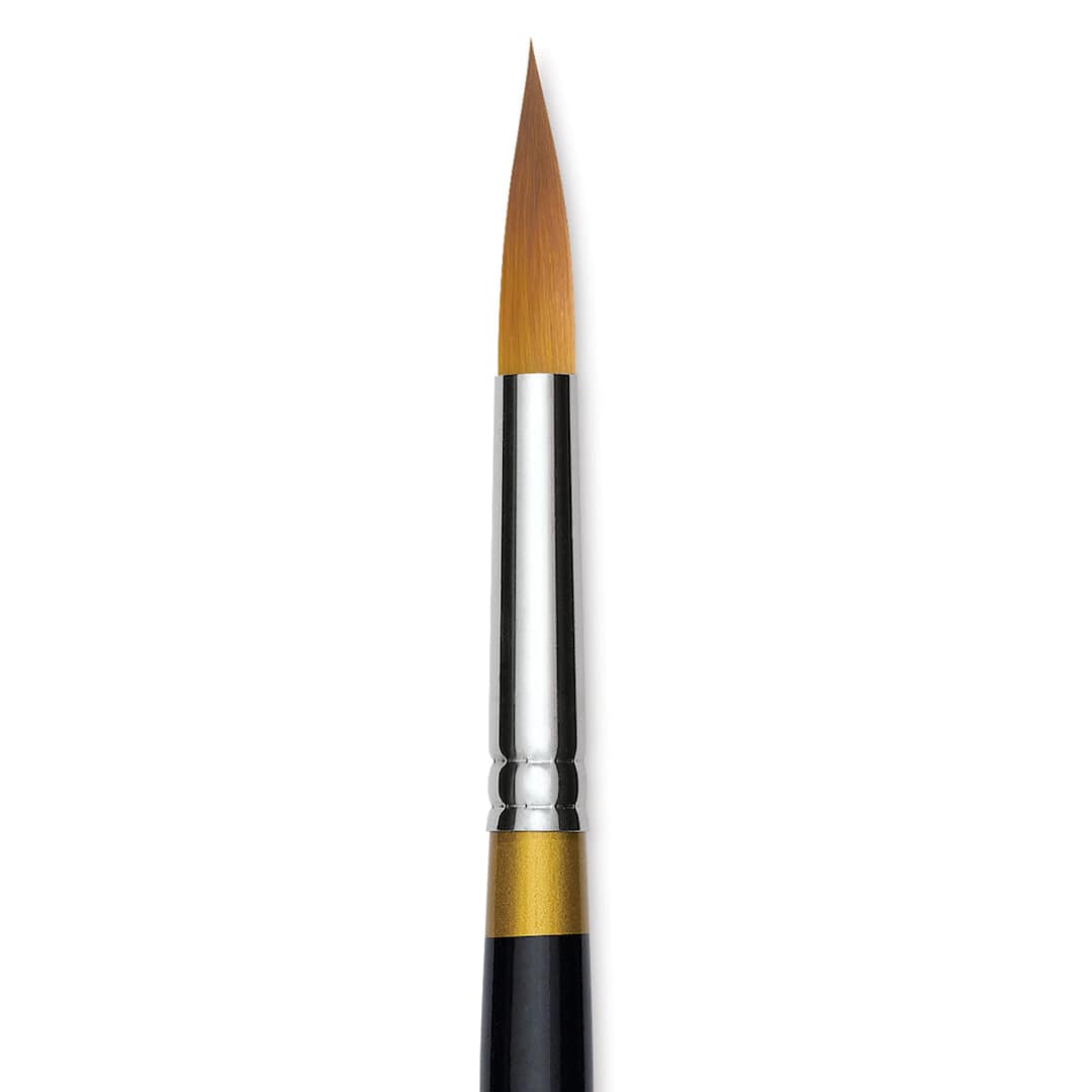 Open in modal - Kingart Original Gold Brush - Ultra Round, Size 12, Short Handle (close-up)