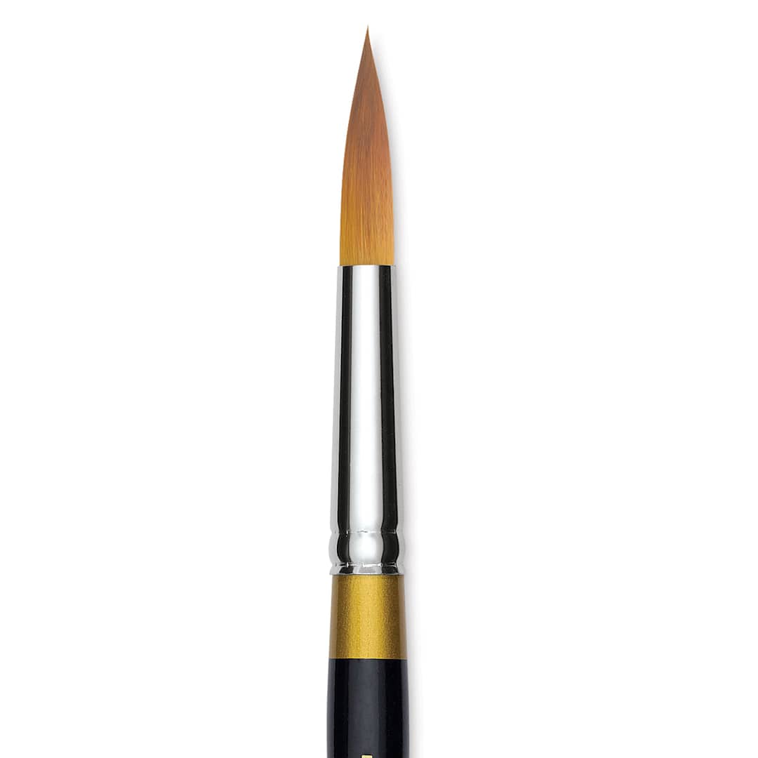 Open in modal - Kingart Original Gold Brush - Max Round, Size 14, Short Handle (close-up)
