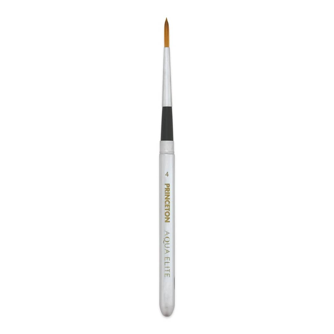 Open in modal - Princeton Aqua Elite Series 4850 Synthetic Brush - Travel Round, Size 4 (cap being used as handle)