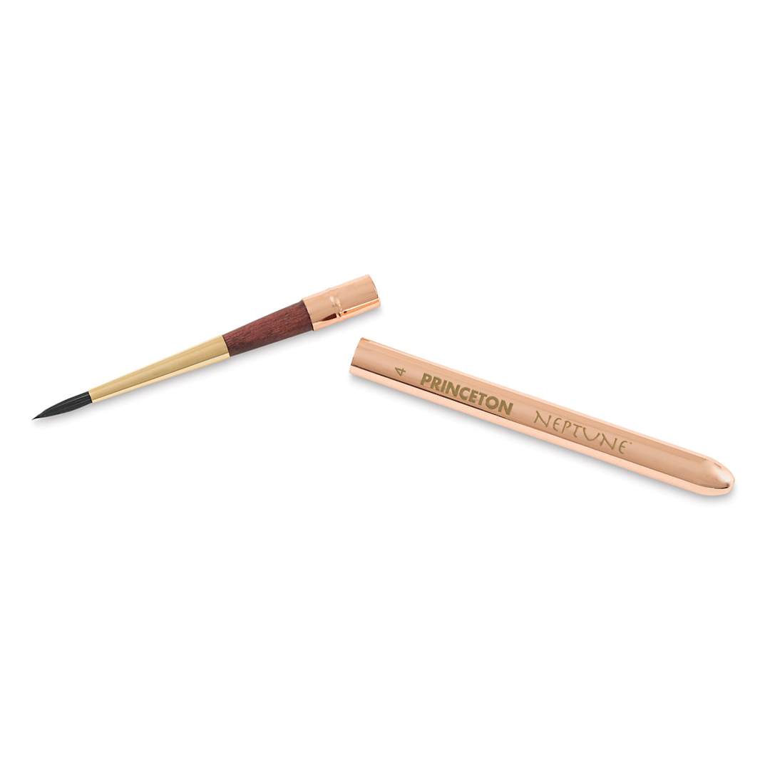 Open in modal - Princeton Neptune Series 4750 Synthetic Squirrel Brush - Travel Round, Size 4