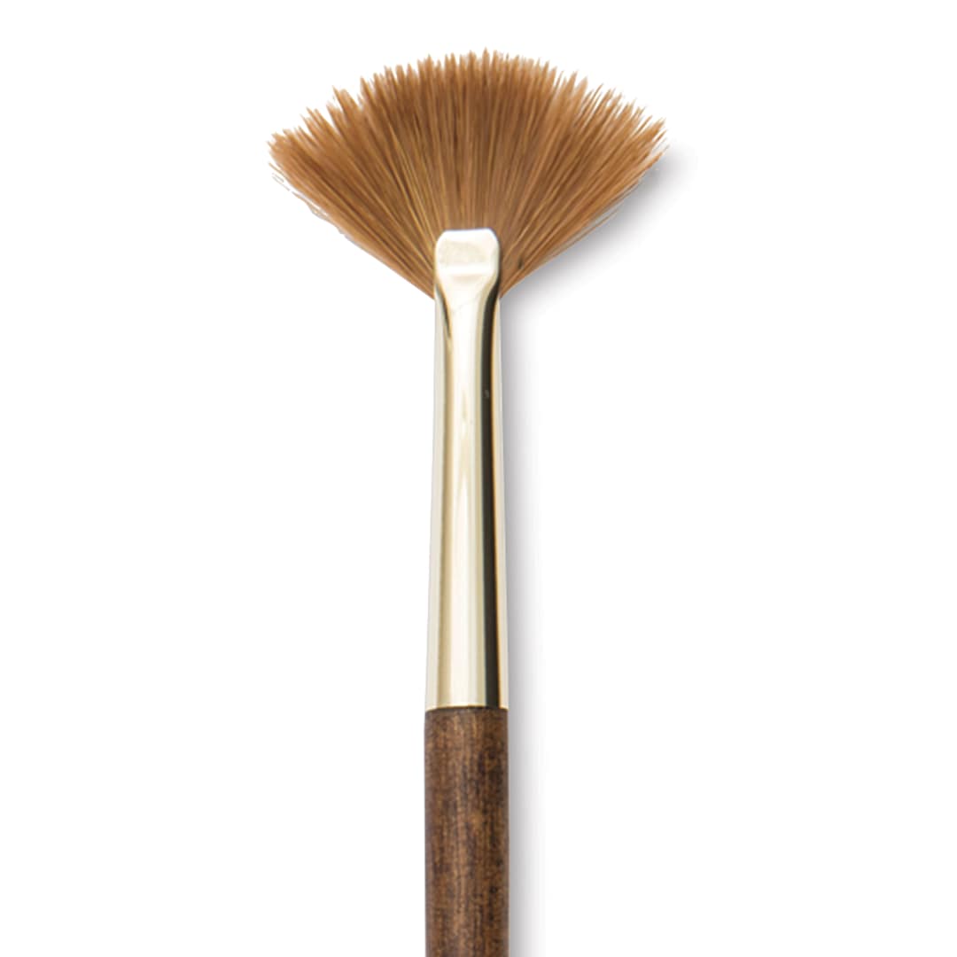 Open in modal - Isabey Vintage Isaqua Synthetic Brush - Fan, Size 0, Short Handle