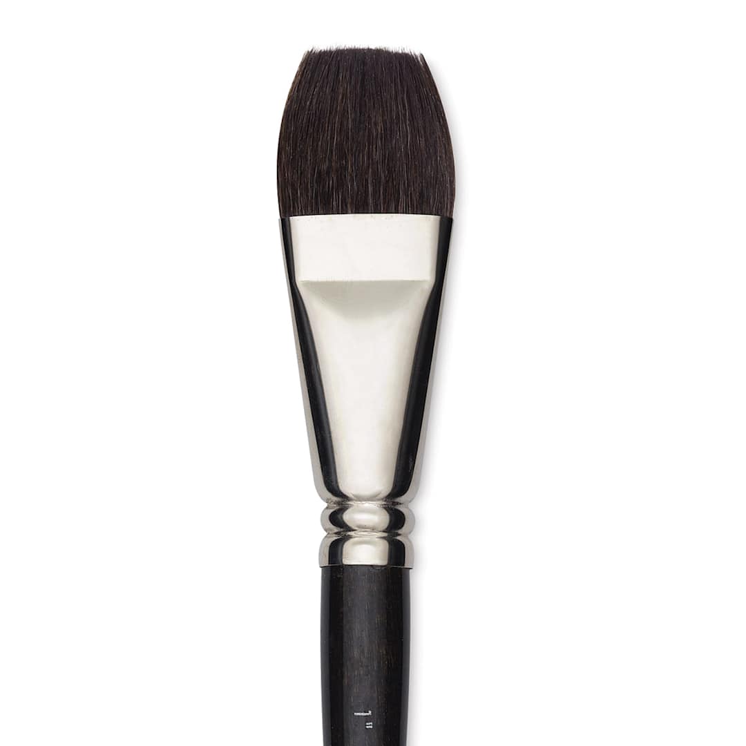 Open in modal - Escoda Último Synthetic Squirrel Brush - Flat Wash, Size 1" (close-up)