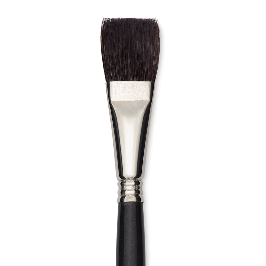 Open in modal - Escoda Último Synthetic Squirrel Brush - Flat Wash, Size 3/4" (close-up)