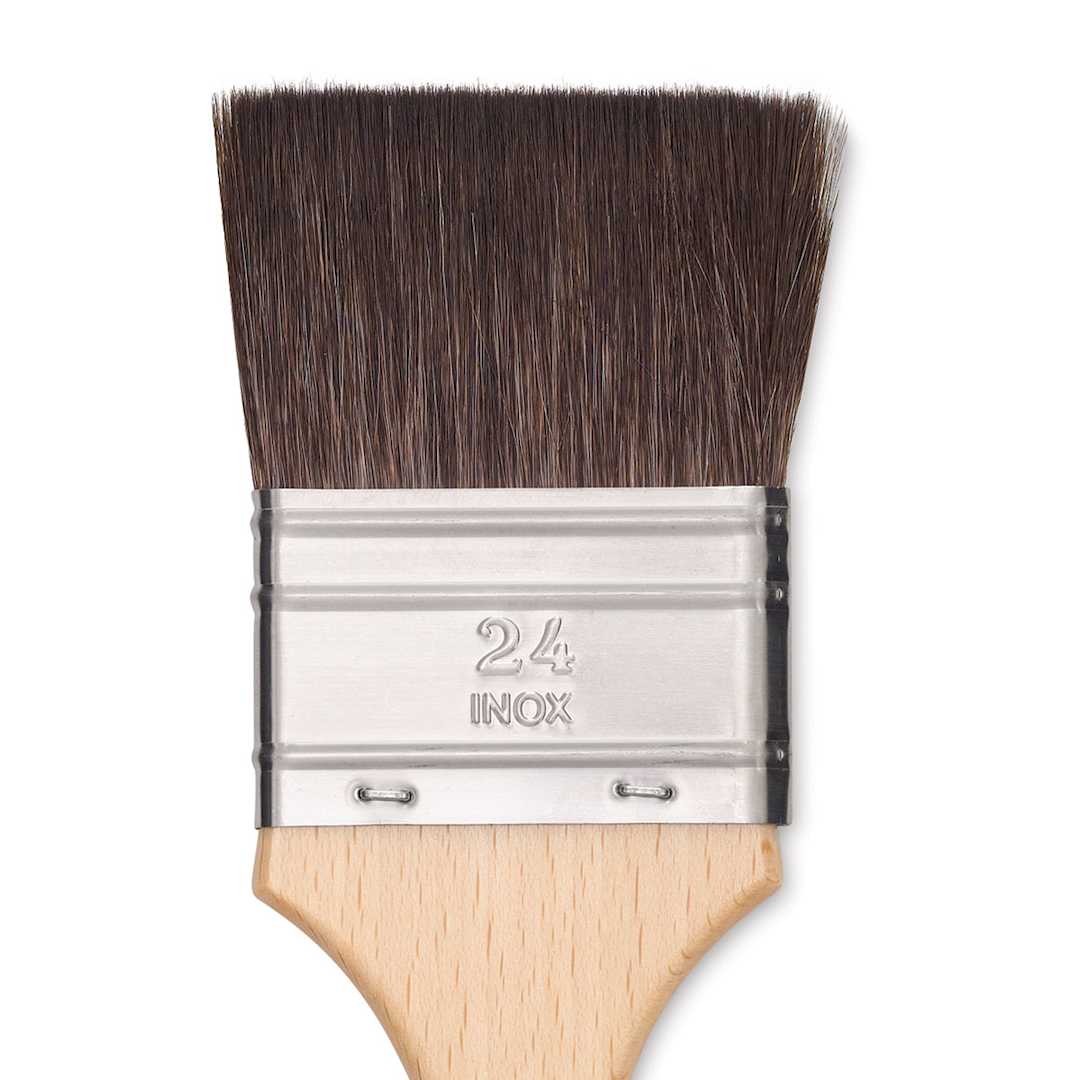 Open in modal - Escoda Último Synthetic Squirrel Brush - Mottler, Size 24 (close-up)