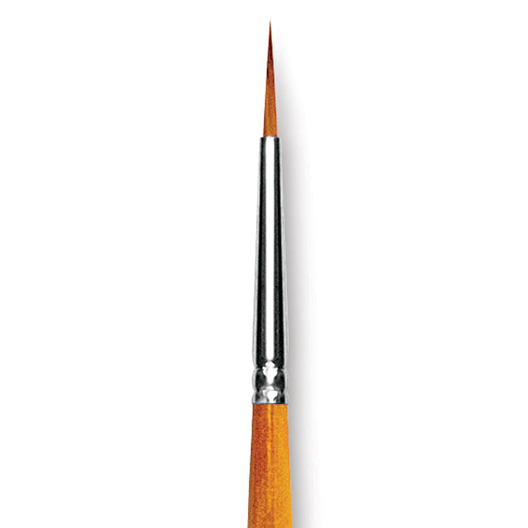 Open in modal - Silver Brush Golden Natural Brush - Ultra Round, Short Handle, Size 6 (close-up)