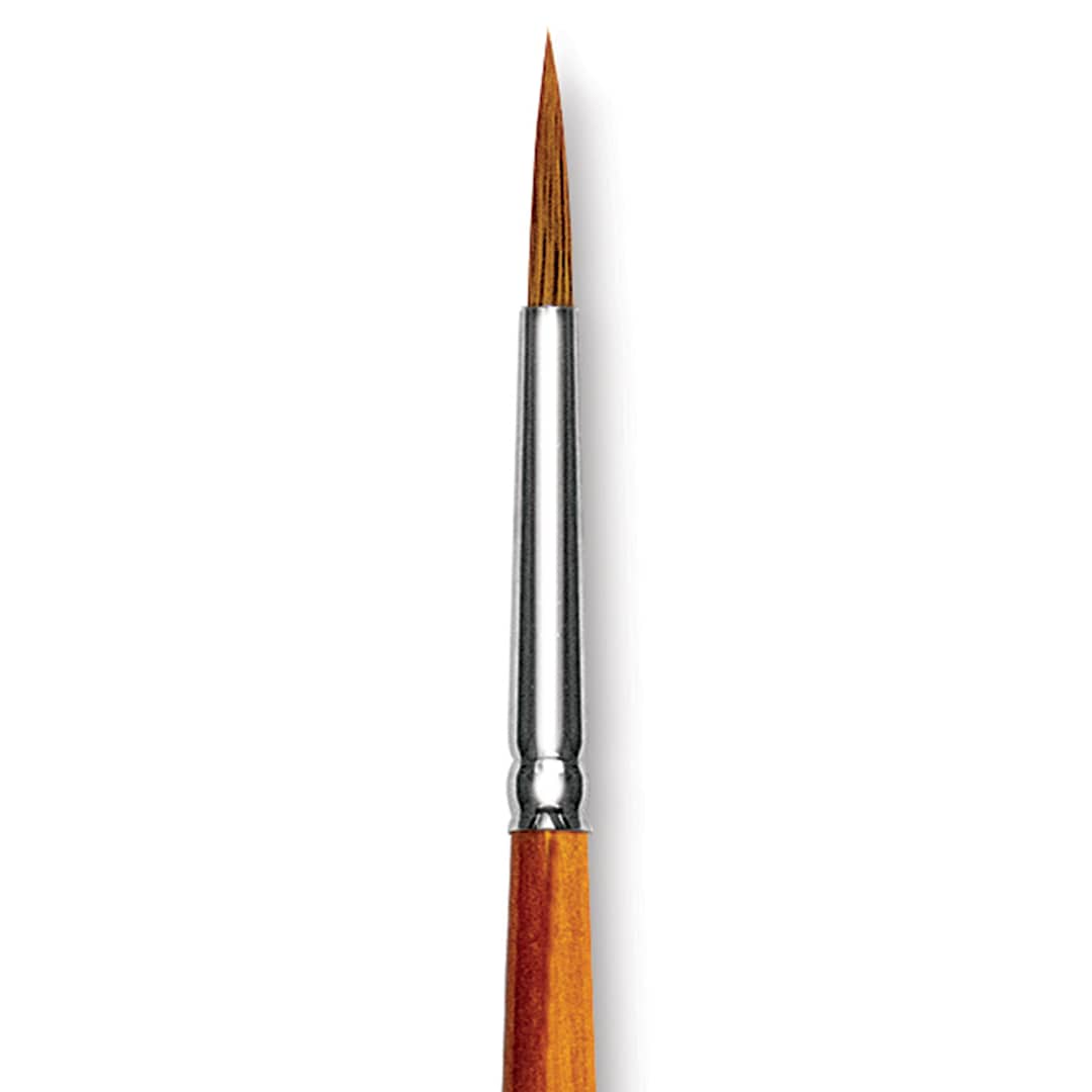 Open in modal - Silver Brush Golden Natural Brush - Ultra Round, Short Handle, Size 10 (close-up)