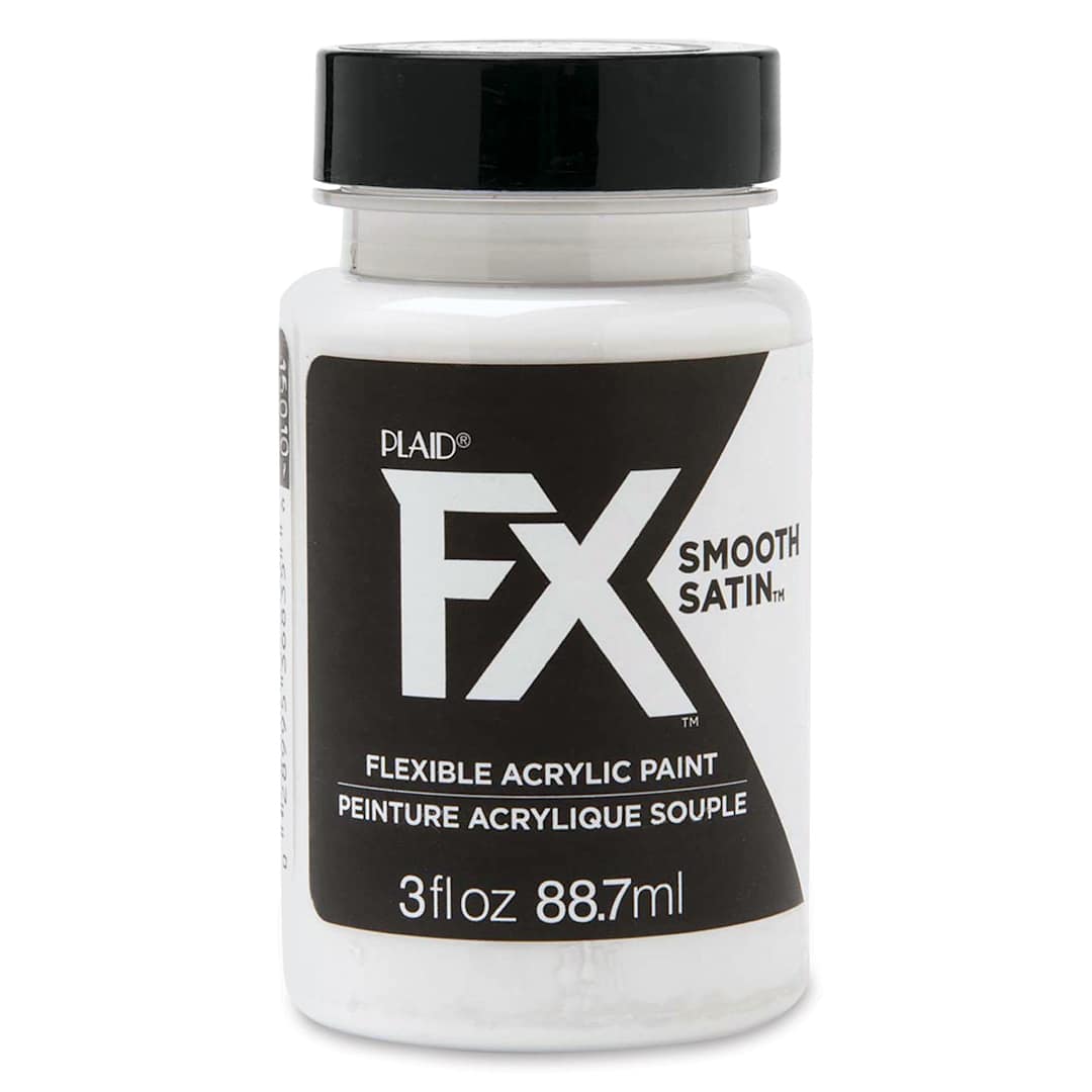 Open in modal - Plaid FX Smooth Satin Flexible Acrylic Paint - Blizzard, 3 oz