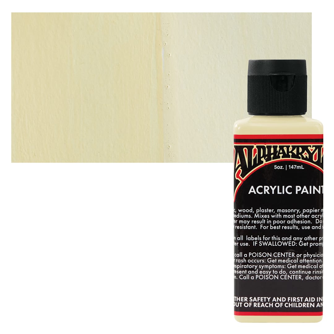 Open in modal - Alpha6 Alphakrylic Acrylic Paint - Ivory, 5 oz bottle and swatch