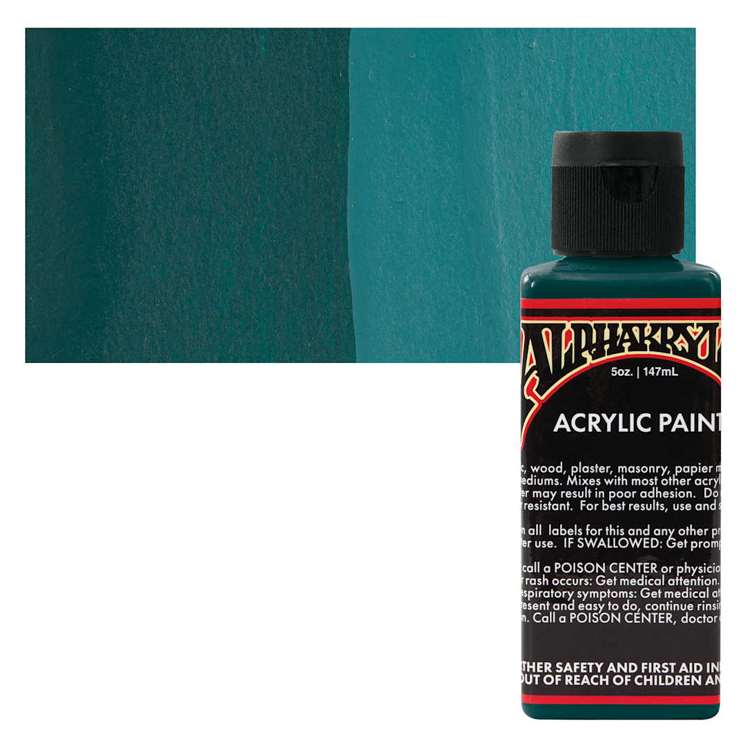 Open in modal - Alpha6 Alphakrylic Acrylic Paint - Dark Green, 5 oz bottle and swatch