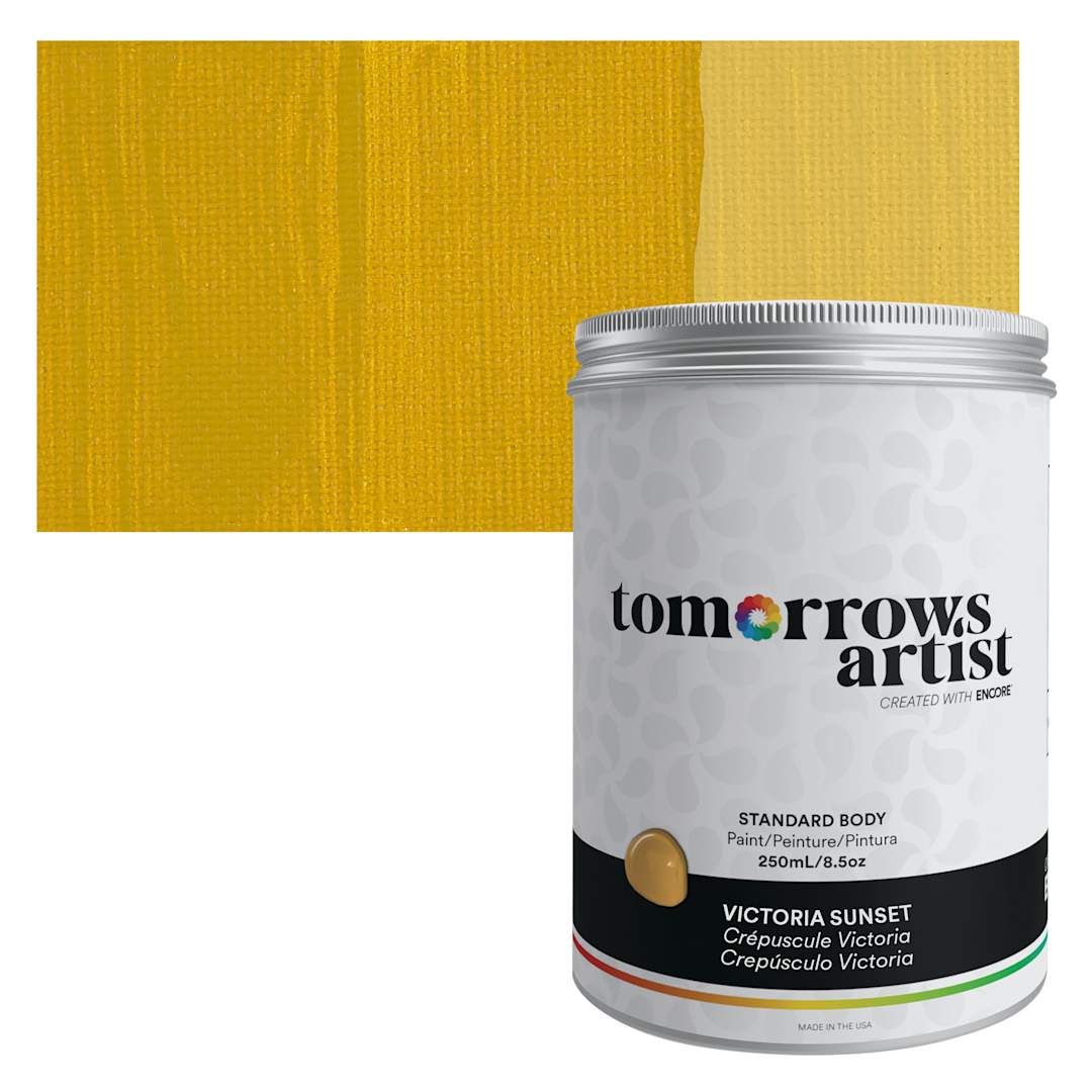 Open in modal - Tomorrow's Artist Eco-Friendly Standard Body Acrylic Paint - Victoria Sunset, 250 ml jar and swatch