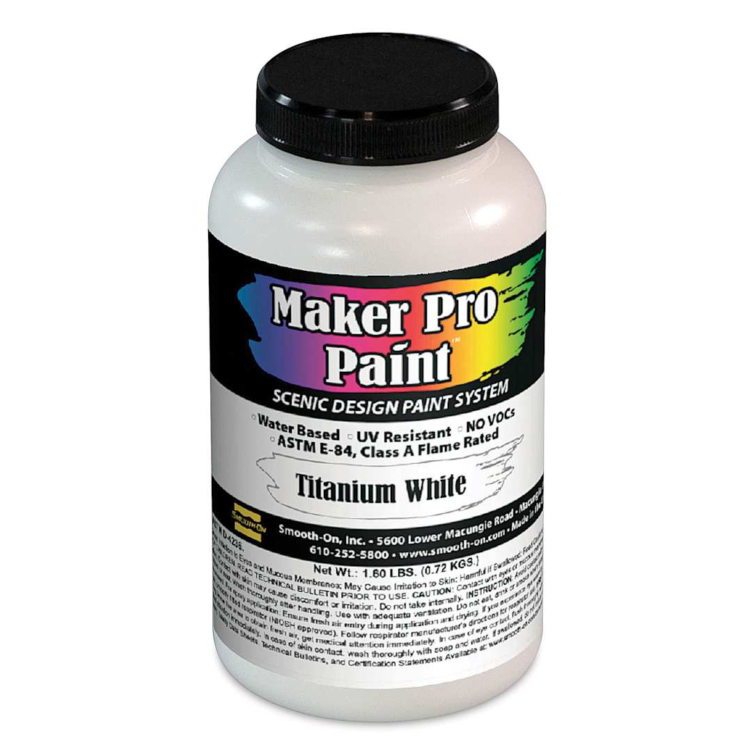 Open in modal - Smooth-On Maker Pro Acrylic-Urethane Paint - Titanium White, 16 oz