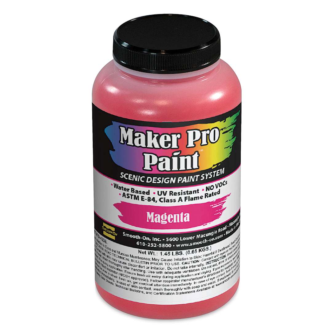 Open in modal - Smooth-On Maker Pro Acrylic-Urethane Paint - Magenta, 16 oz