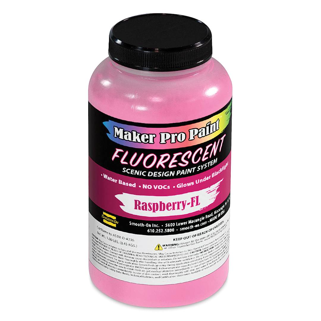 Open in modal - Smooth-On Maker Pro Acrylic-Urethane Paint - Fluorescent Raspberry, 16 oz