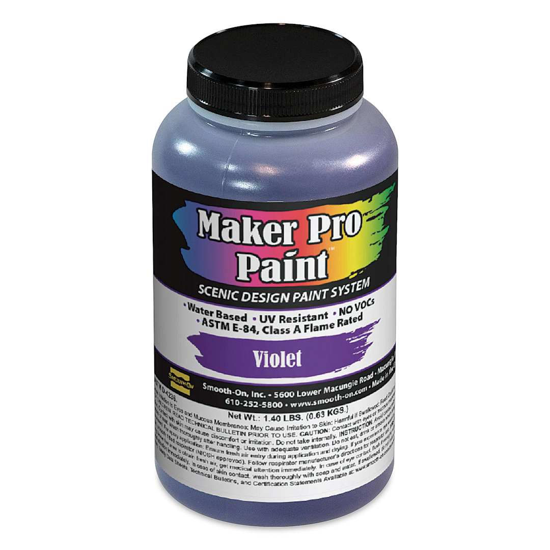 Open in modal - Smooth-On Maker Pro Acrylic-Urethane Paint - Violet, 16 oz
