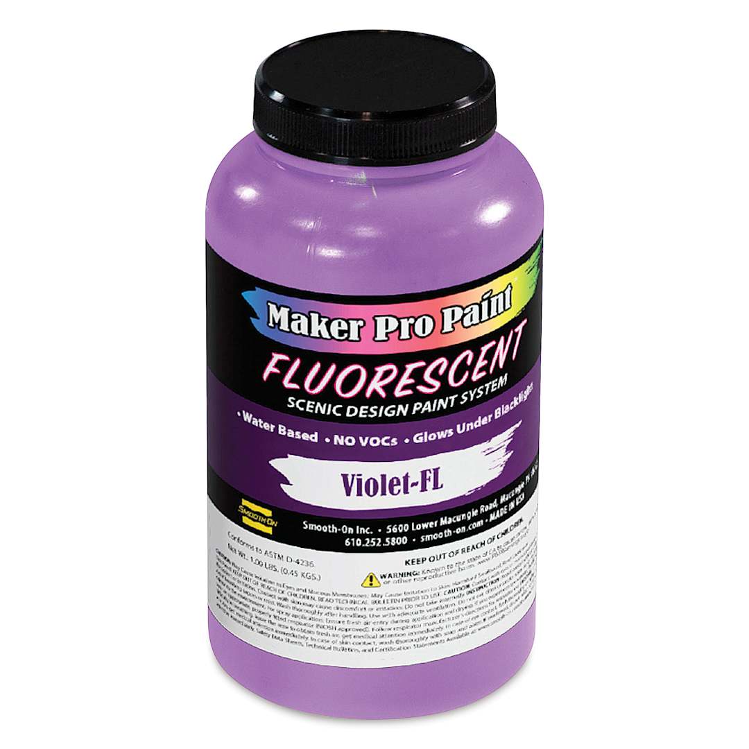 Open in modal - Smooth-On Maker Pro Acrylic-Urethane Paint - Fluorescent Violet, 16 oz