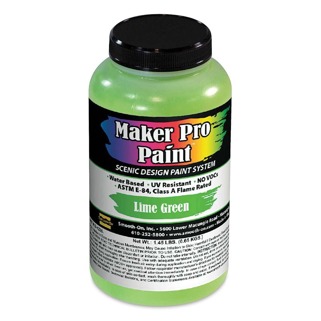 Open in modal - Smooth-On Maker Pro Acrylic-Urethane Paint - Lime Green, 16 oz