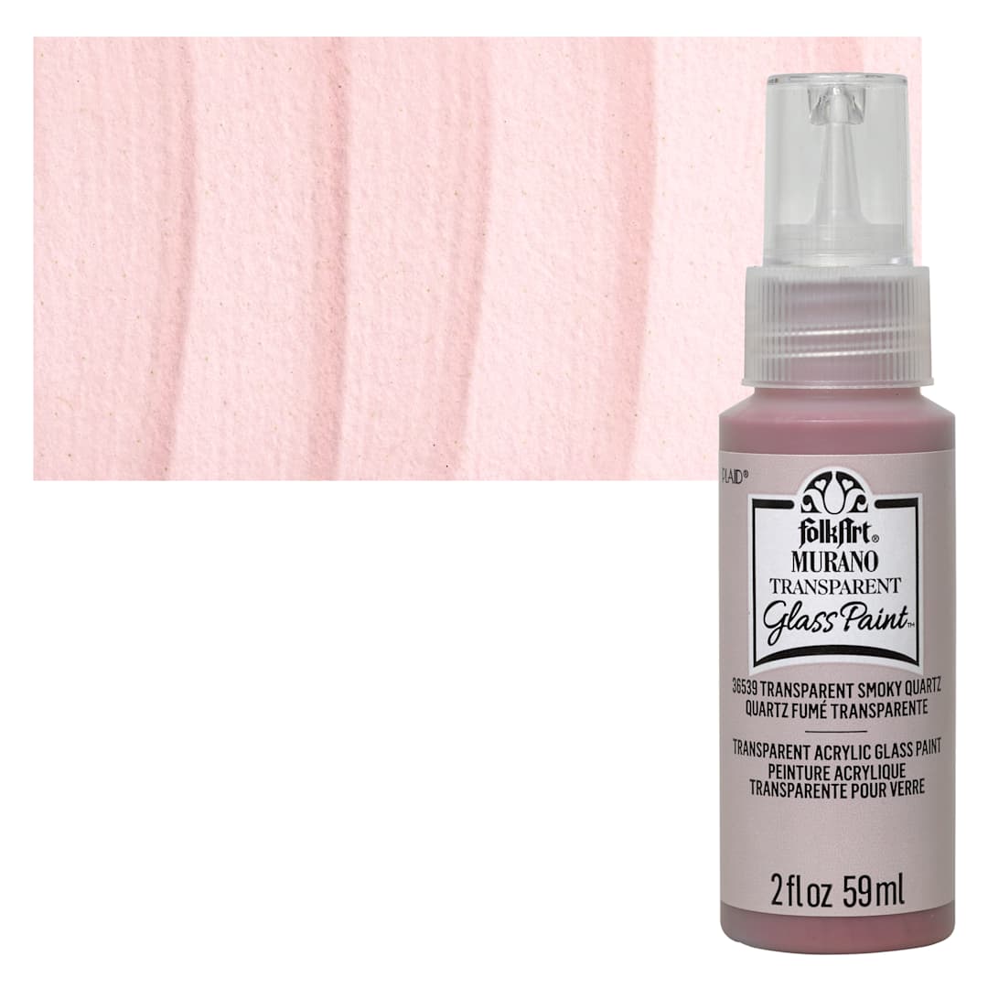 Open in modal - FolkArt Murano Glass Paint - Smoky Quartz, 2 oz bottle and swatch