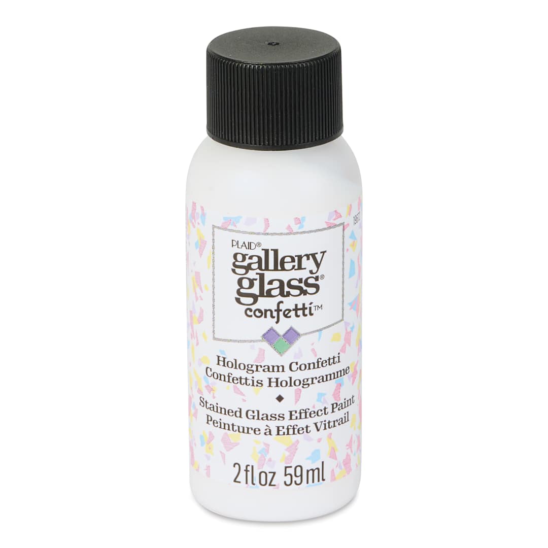 Open in modal - Gallery Glass Stained Glass Confetti Paint - Hologram, 2 oz - front