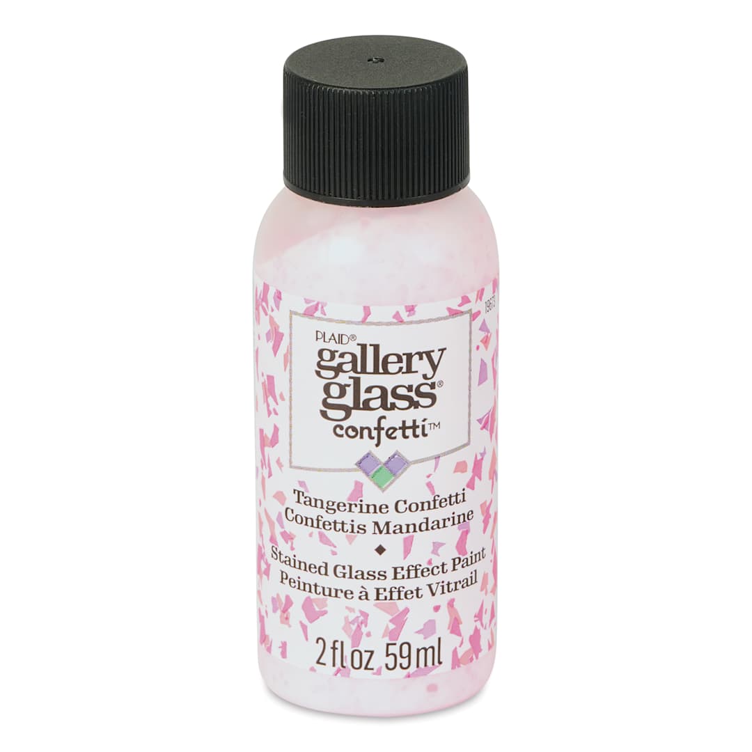 Open in modal - Gallery Glass Stained Glass Confetti Paint - Tangerine, 2 oz - front