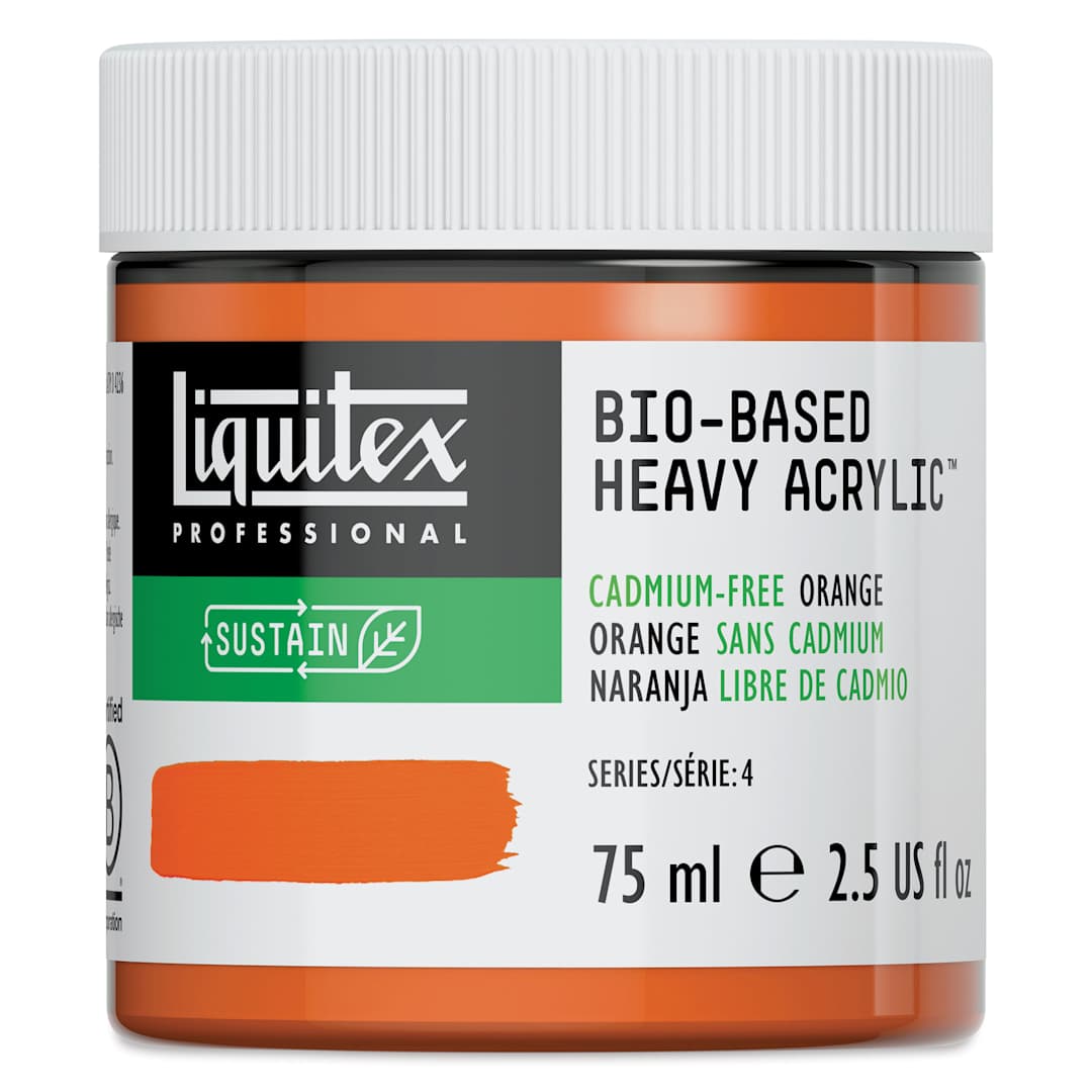 Open in modal - Liquitex Bio-Based Heavy Acrylic Paint - Cadmium-Free Orange, 75 ml