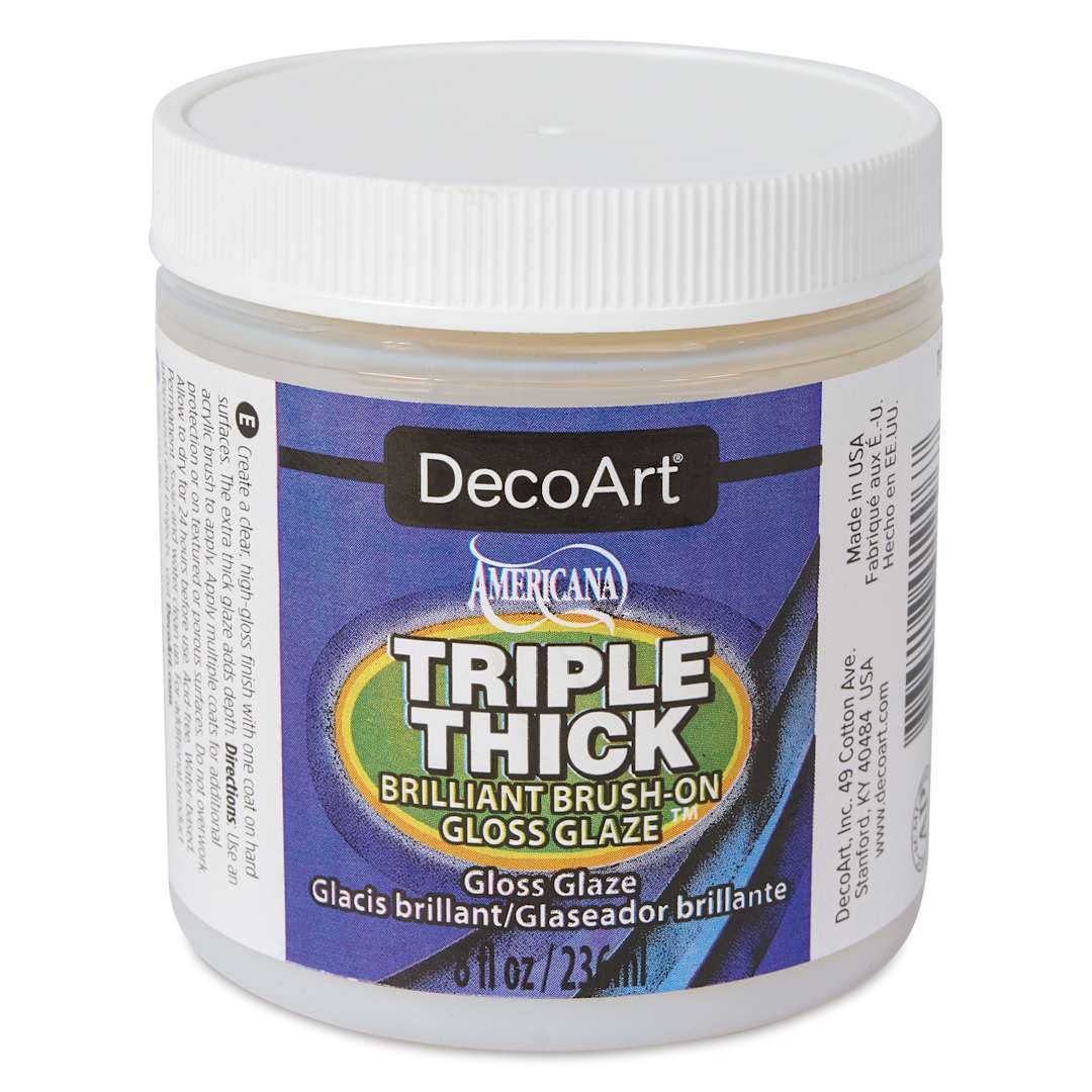 Open in modal - DecoArt Triple Thick Glaze Varnish - Gloss, 8 oz, Jar
