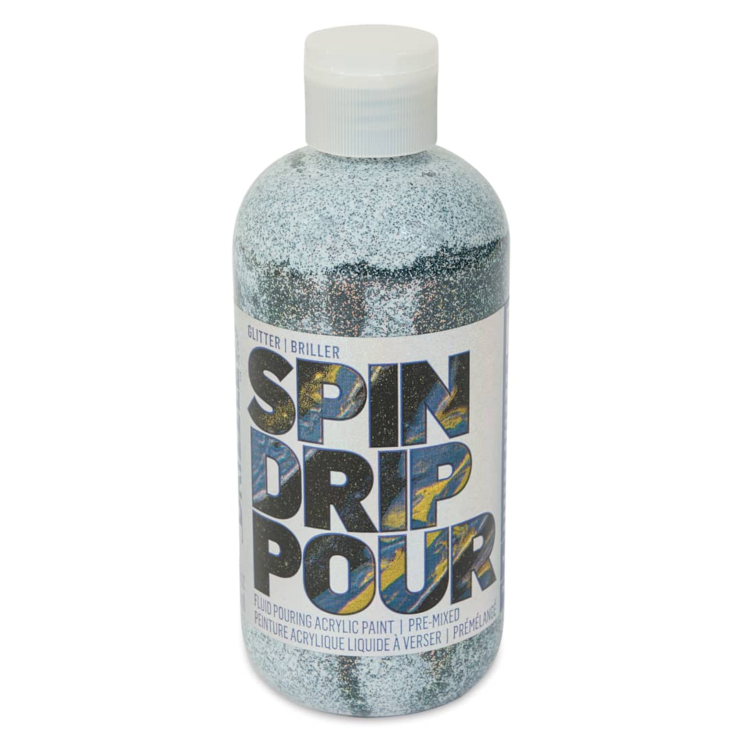 Open in modal - FolkArt Drizzle Acrylic Pouring Paint - Cosmic Sky Glitter, 9 oz