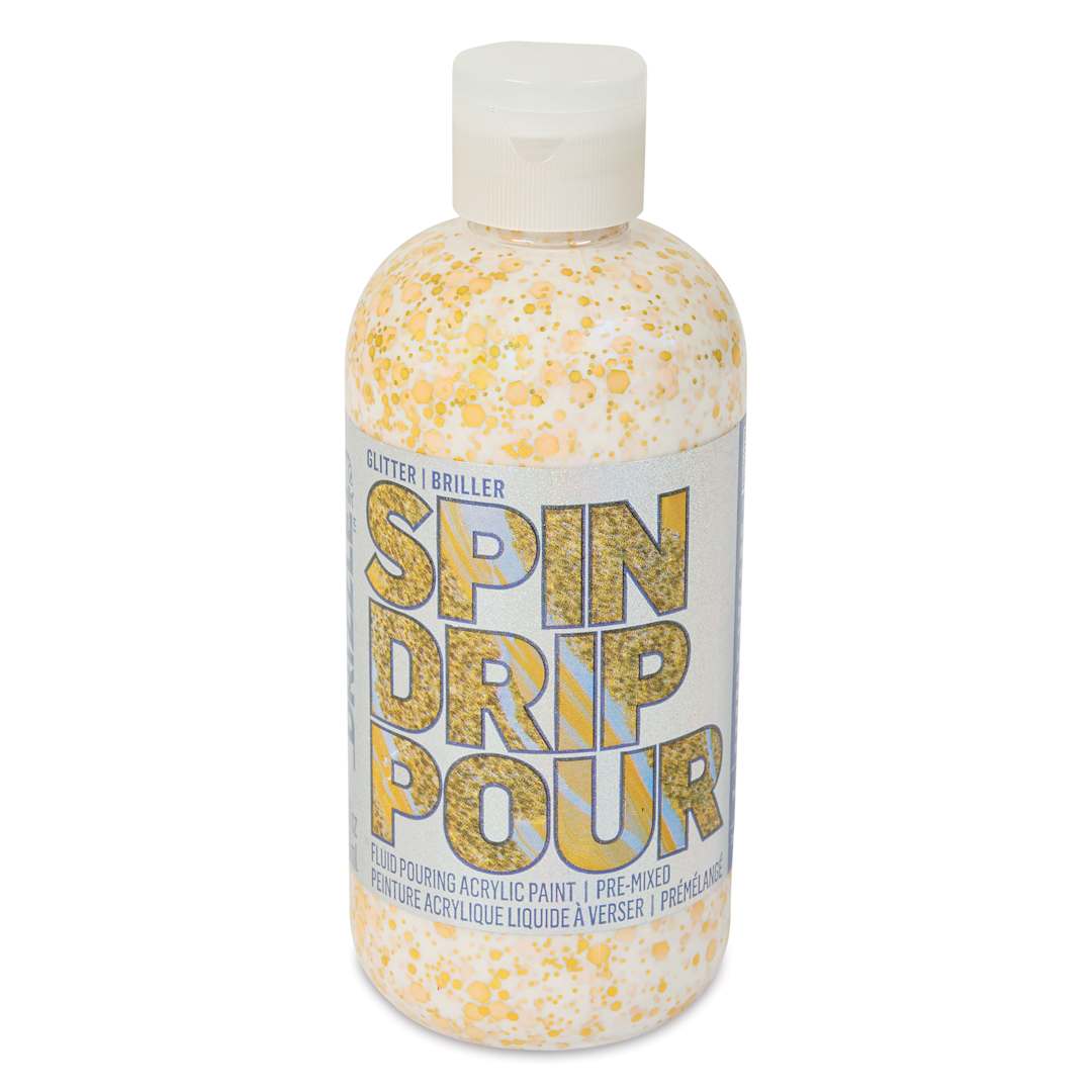 Open in modal - FolkArt Drizzle Acrylic Pouring Paint - Gypsy Gold Glitter, 9 oz