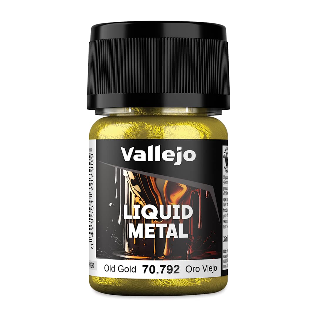 Open in modal - Vallejo Liquid Metal Alcohol Paint - Old Gold, 35 ml