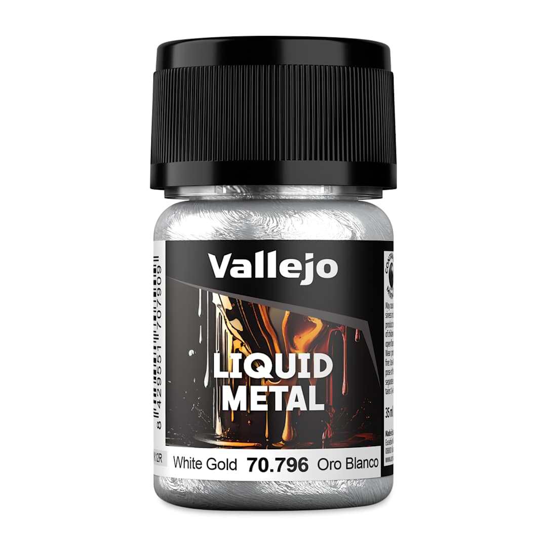 Open in modal - Vallejo Liquid Metal Alcohol Paint - White Gold, 35 ml