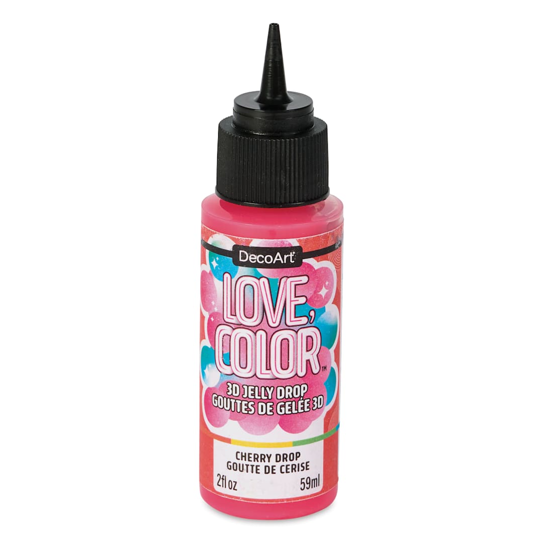 Open in modal - DecoArt Love, Color 3D Jelly Drop Acrylic Paint - Cherry Drop, 2 oz