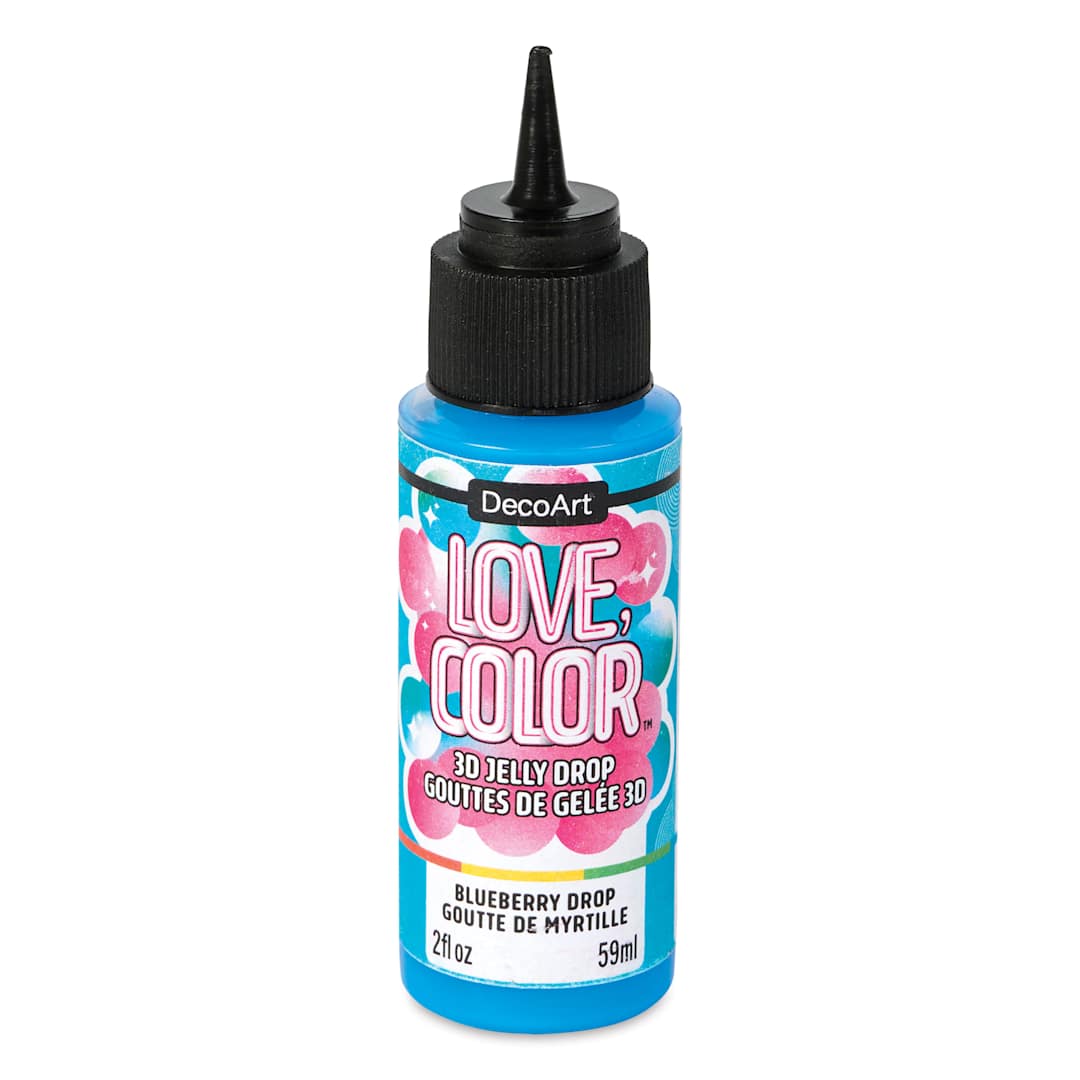 Open in modal - DecoArt Love, Color 3D Jelly Drop Acrylic Paint - Blueberry Drop, 2 oz
