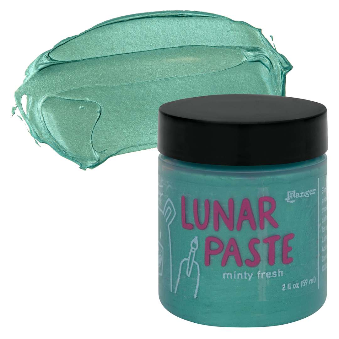 Open in modal - Simon Hurley Create Lunar Acrylic Paste - Minty Fresh, 2 oz jar and swatch