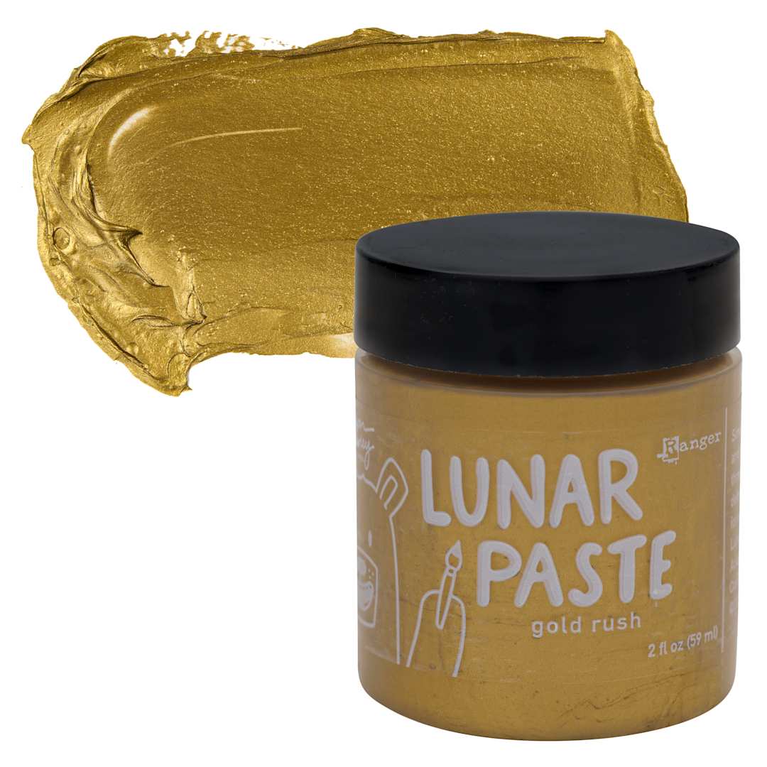 Open in modal - Simon Hurley Create Lunar Acrylic Paste - Gold Rush, 2 oz jar and swatch