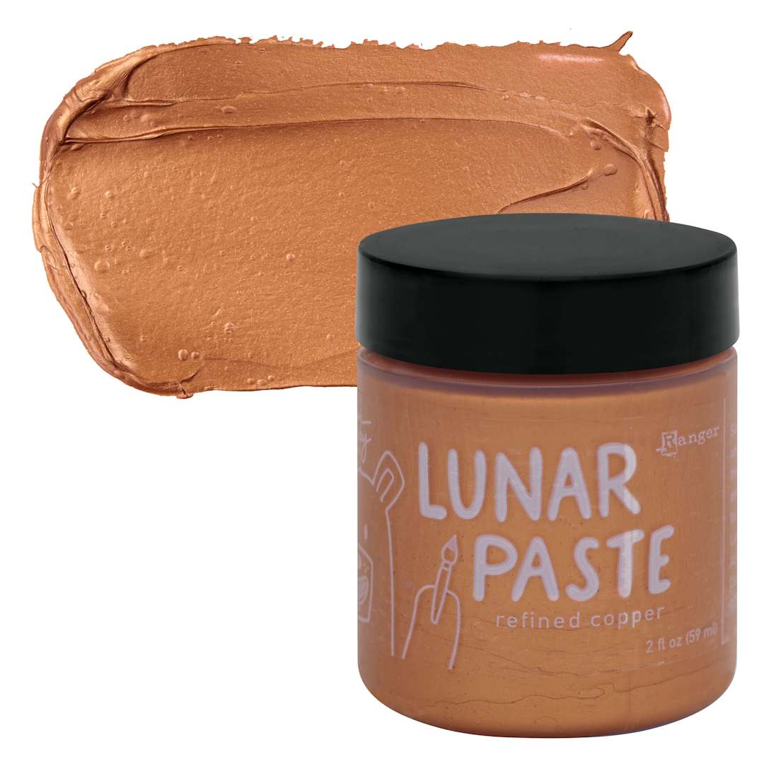 Open in modal - Simon Hurley Create Lunar Acrylic Paste - Refined Copper, 2 oz jar and swatch