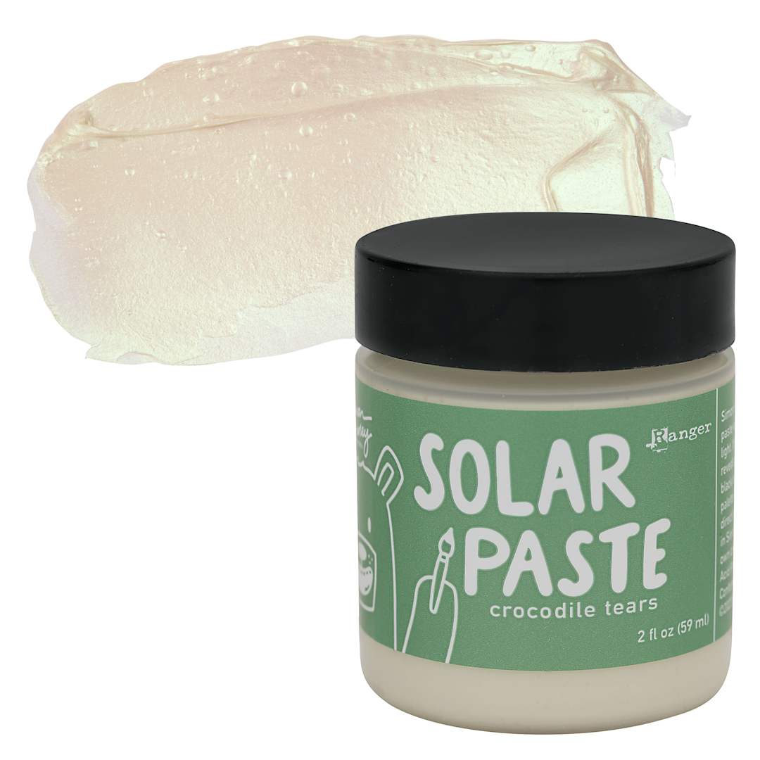 Open in modal - Simon Hurley Create Solar Acrylic Paste - Crocodile Tears, 2 oz jar and swatch