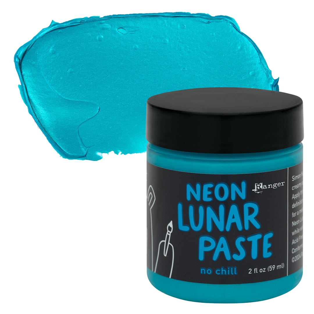 Open in modal - Simon Hurley Create Lunar Acrylic Paste - No Chill, Neon, 2 oz jar and swatch
