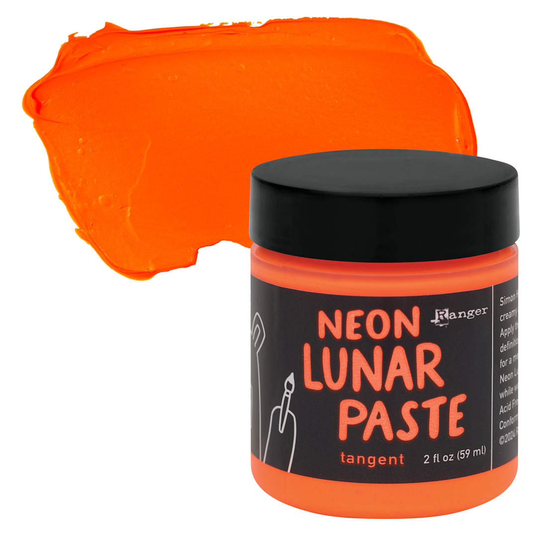 Open in modal - Simon Hurley Create Lunar Acrylic Paste - Tangent, Neon, 2 oz jar and swatch