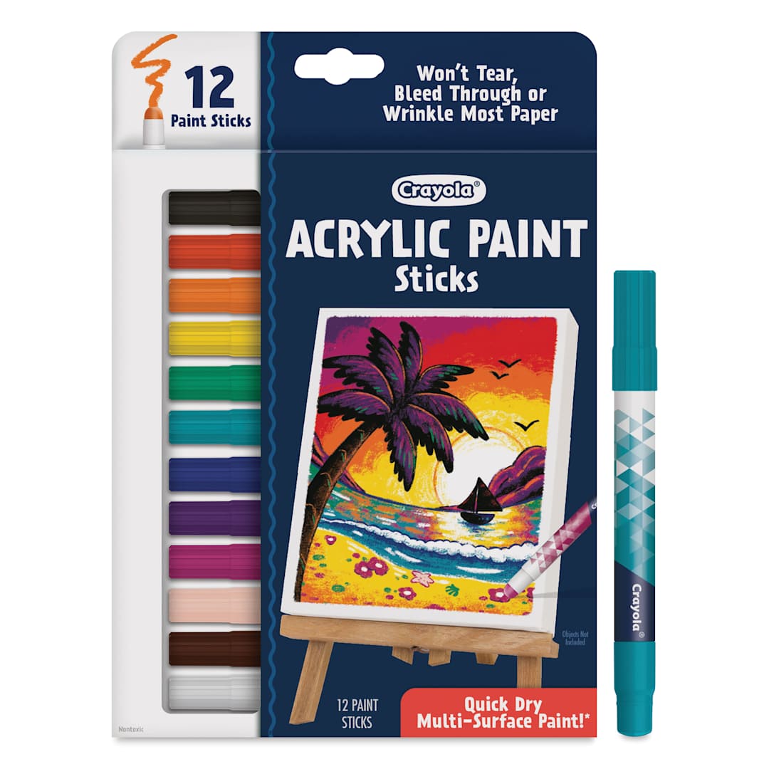 Open in modal - Crayola Acrylic Paint Stick Set