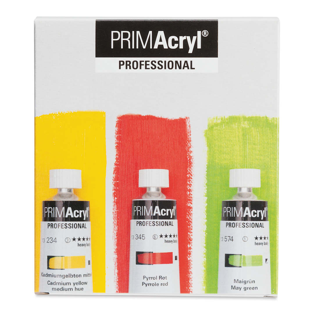 Open in modal - Schmincke Primacryl Professional Acrylics - Set of 3, Intro Colors, 35 ml