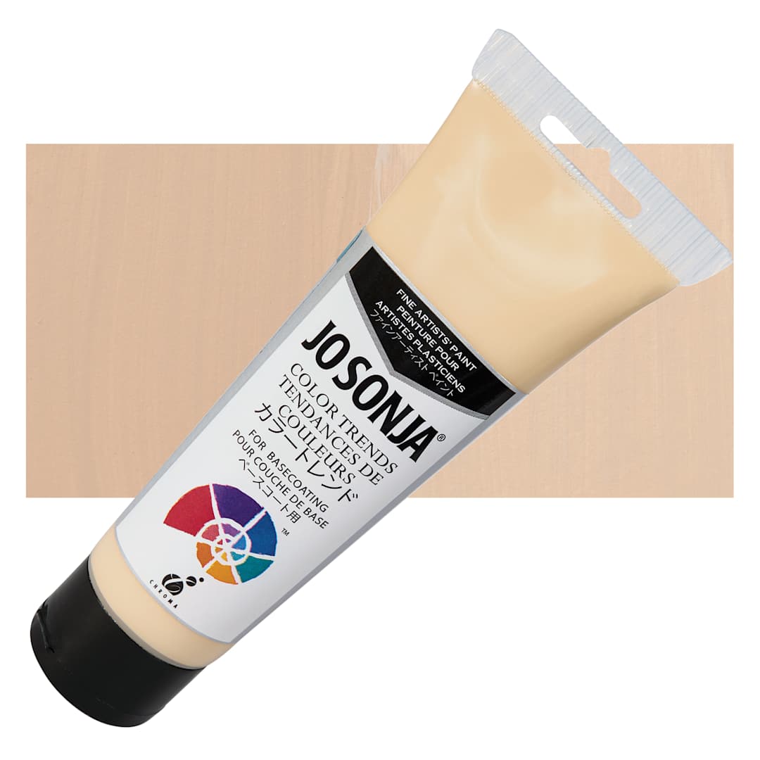 Open in modal - Chroma's Jo Sonja Color Trends Acrylic Paint - Cashmere - Tube and Swatch