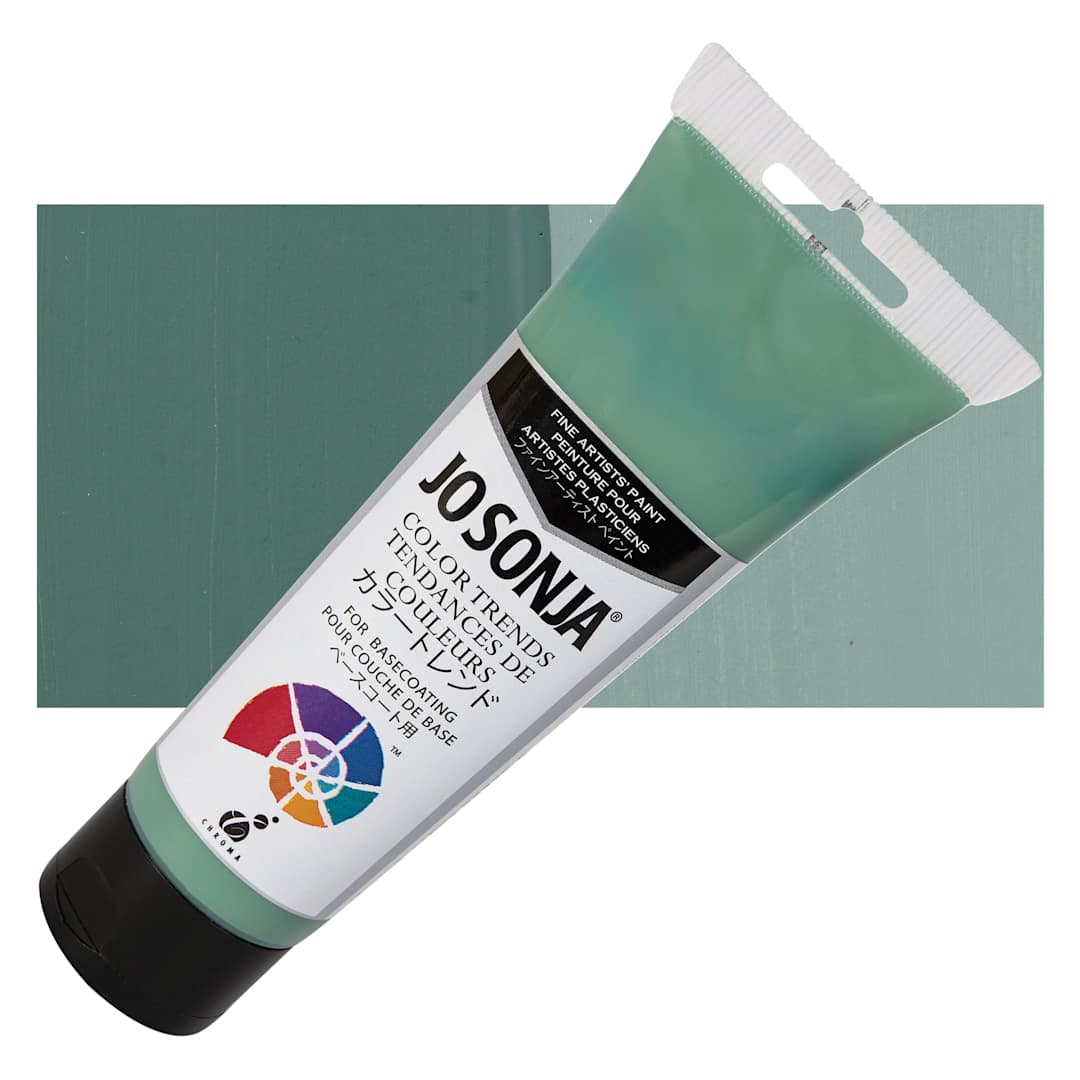 Open in modal - Chroma's Jo Sonja Color Trends Acrylic Paint - Tingel's Pond - Tube and Swatch