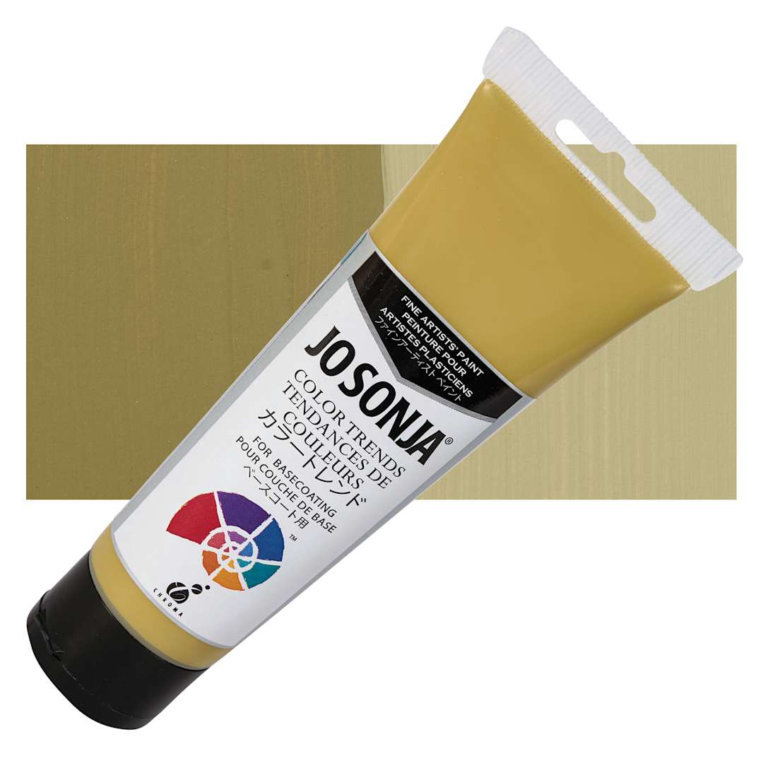 Open in modal - Chroma's Jo Sonja Color Trends Acrylic Paint - Willow - Tube and Swatch