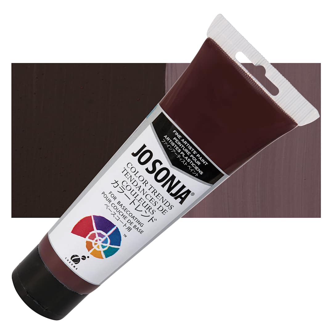 Open in modal - Chroma's Jo Sonja Color Trends Acrylic Paint - Espresso - Tube and Swatch