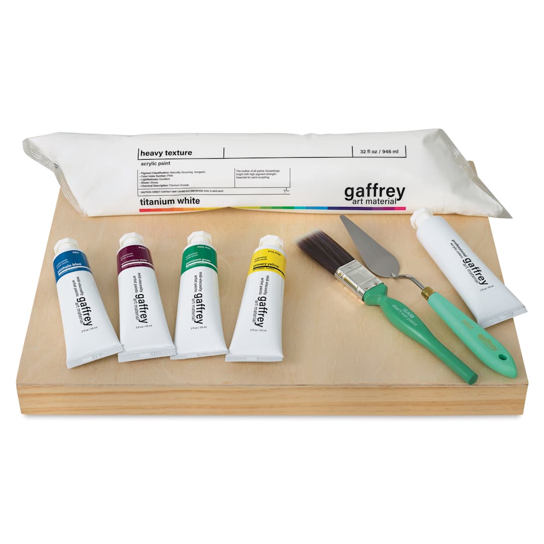 Open in modal - Gaffrey Heavy Body Texture Acrylic Paints - Set of 10, Monet Water Lilies