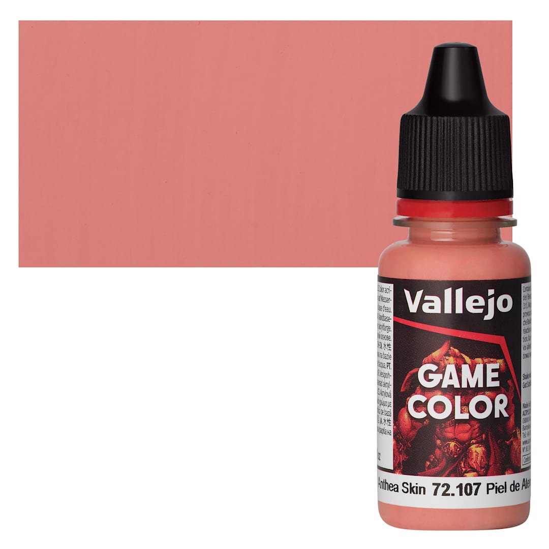 Open in modal - Vallejo Game Color Acrylic Paint - Anthea Skin - Bottle and Swatch